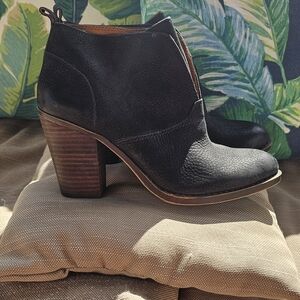 Lucky Brand Black Leather Ankle Boots